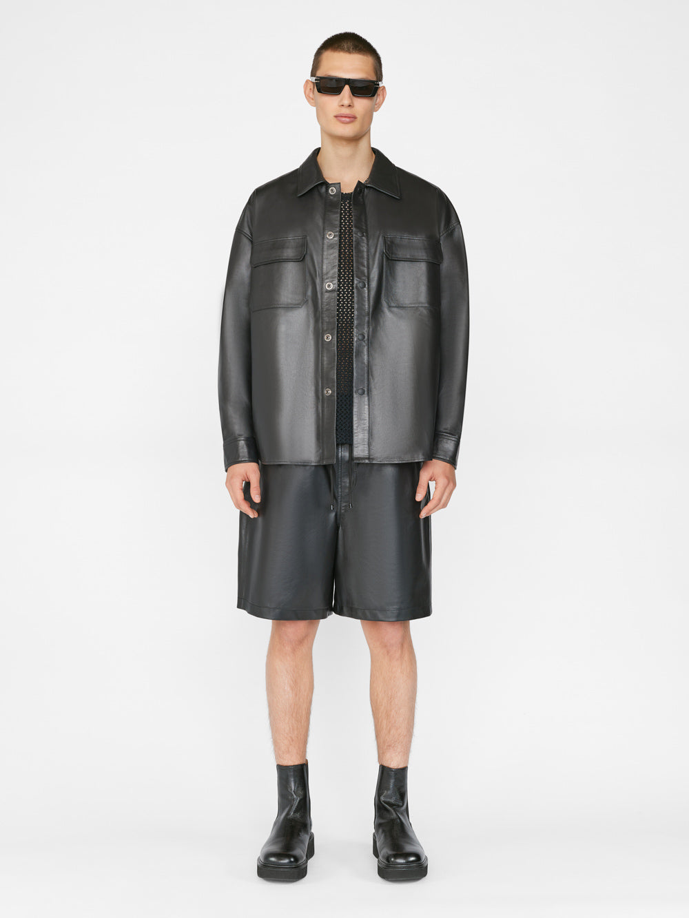 Leather Short -- Noir