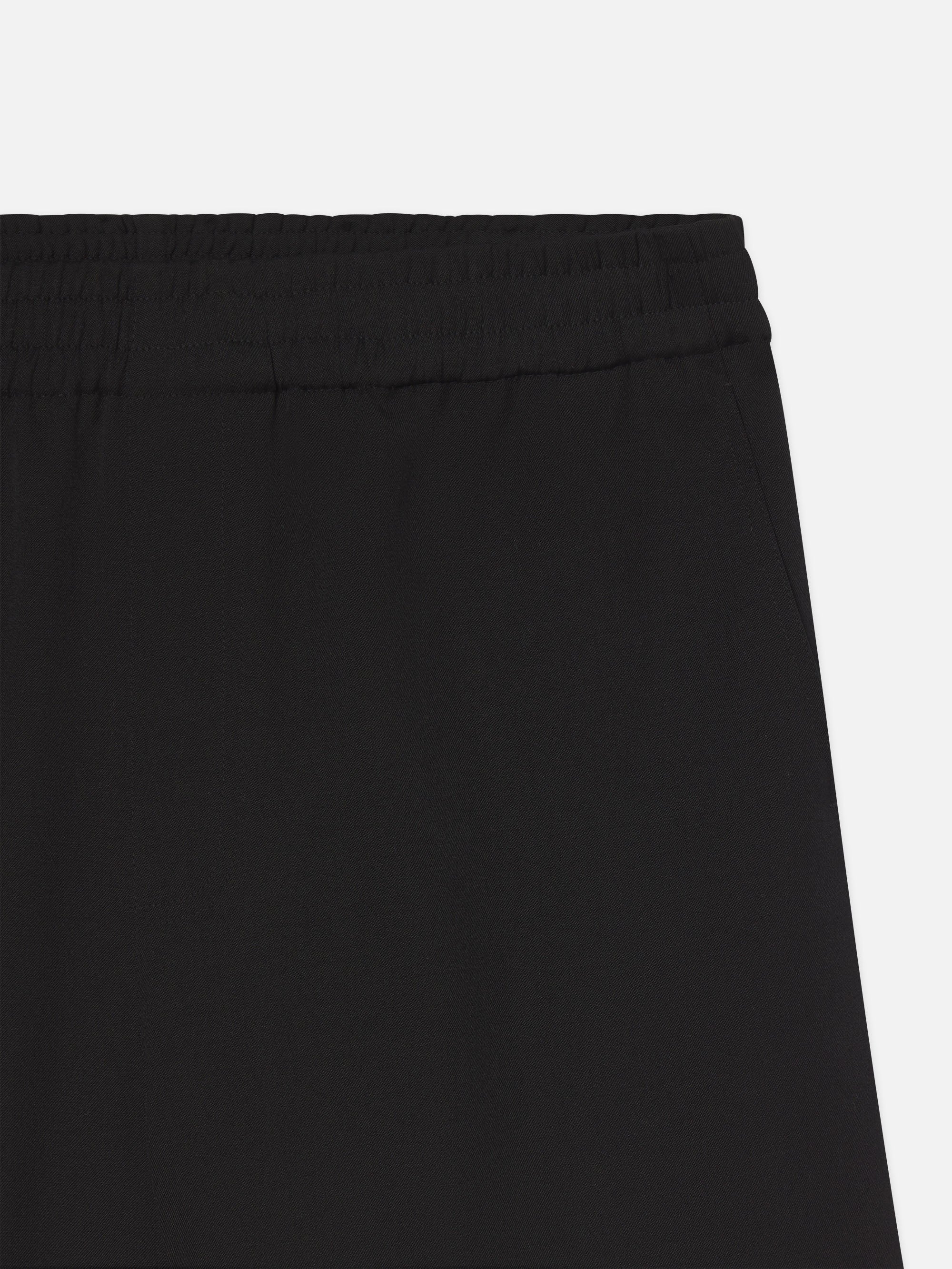 Wool Relaxed Shorts -- Black